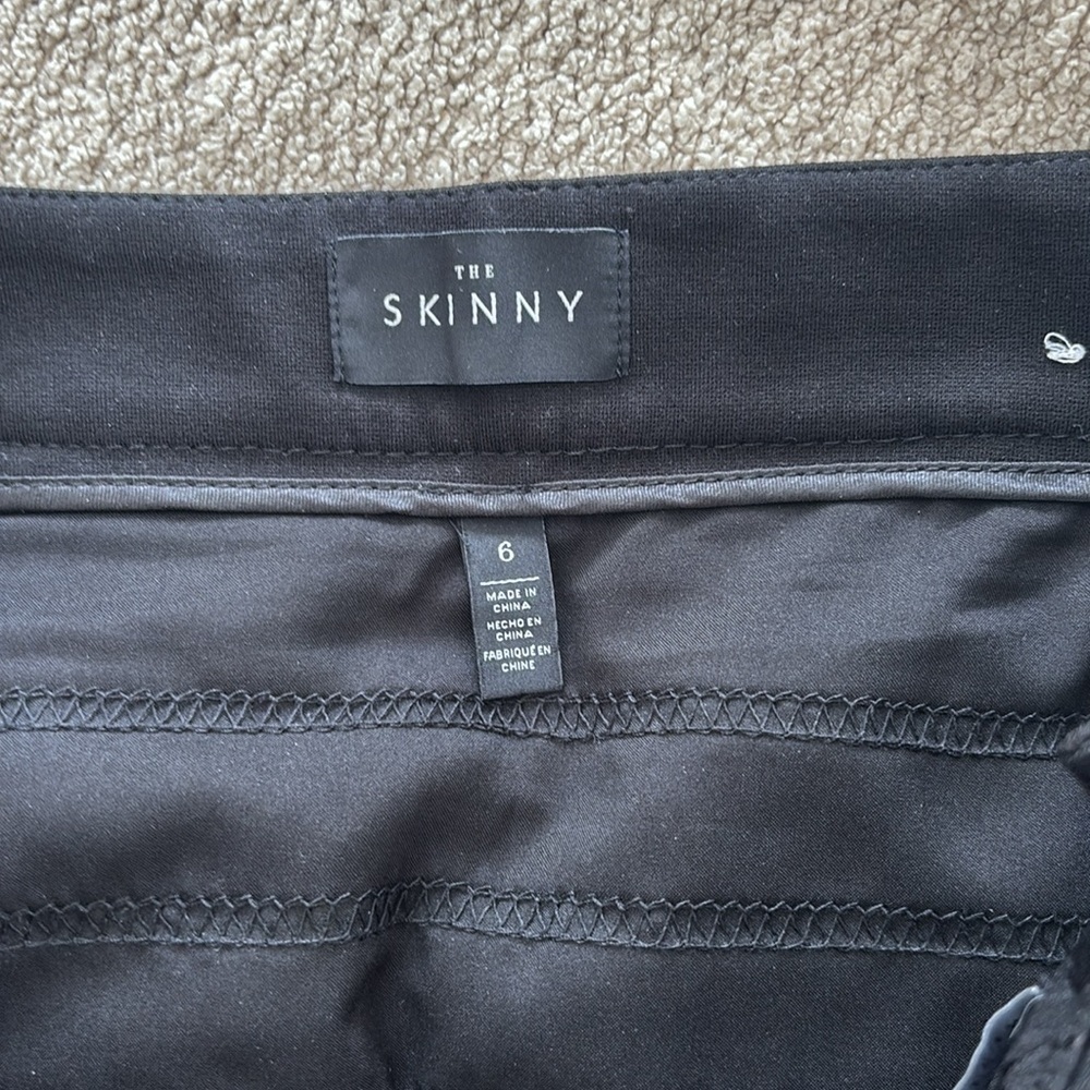 WHBM The Skinny Ankle Stretch Pants High Rise Black Leopard Print - Picture 4 of 6